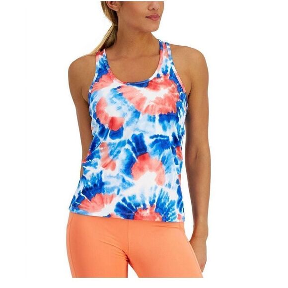 ID Ideology Women's Tie Dye Racerback Tank, sleeveless shirt Blue - Picture 1 of 8